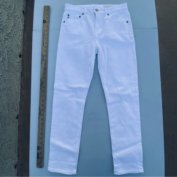 AG Ex-Boyfriend Slouchy Slim Crop Jeans 1 Year Base White Size 24 00 - Picture 7 of 16